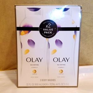 2 - Olay Age Defying Vitamin E Body Wash NWOT